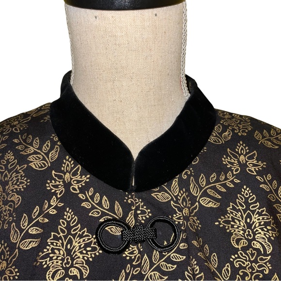 Vintage KSL Division Of Karin Stevens Women’s Dress Black And Gold Size 16W - Picture 3 of 8